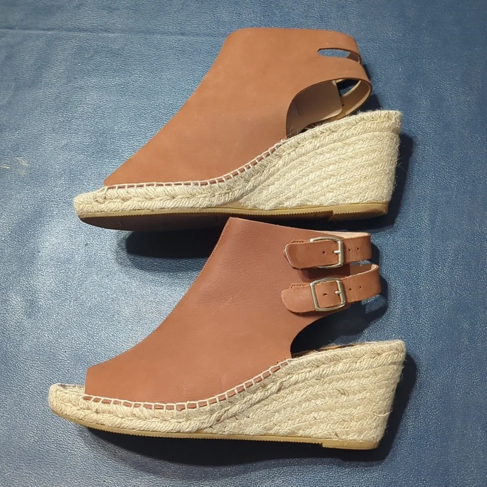 Kanna Womens‎ Shoes Wedge Sandels Espadrilles Neutral Quiet Luxury Size 41 10